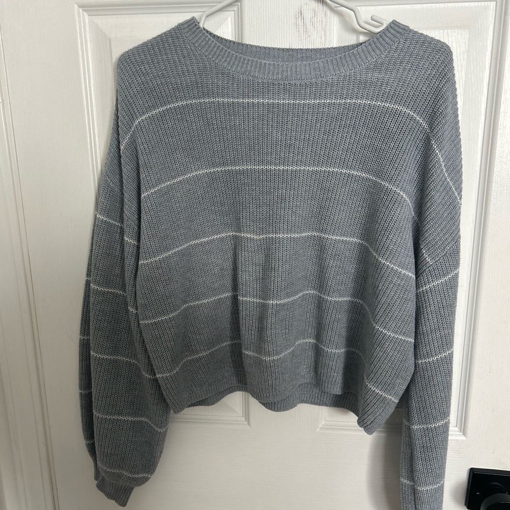 Gentle Fawn Heather Gray Striped Sweater
